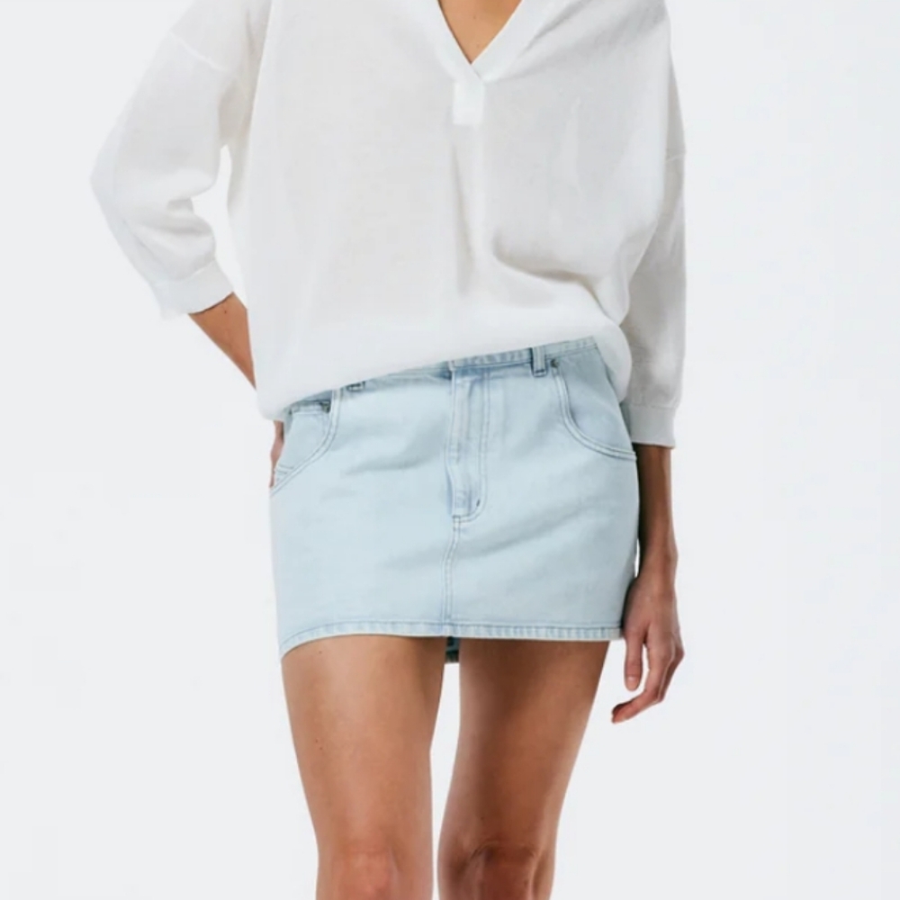 Tibi Light Blue Mini Skirt